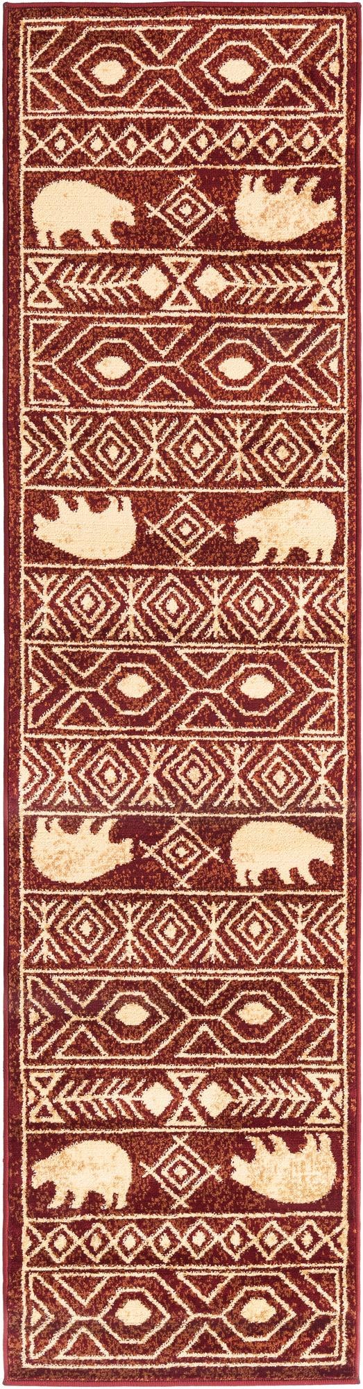 Raven · Border rug, red