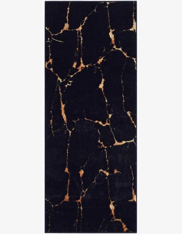 Ravenhill · Abstract rug, black and gold