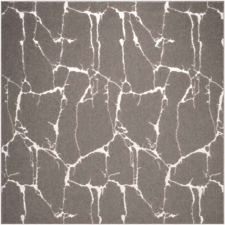 10' x 10' Ravenhill · Abstract rug, gray and silver