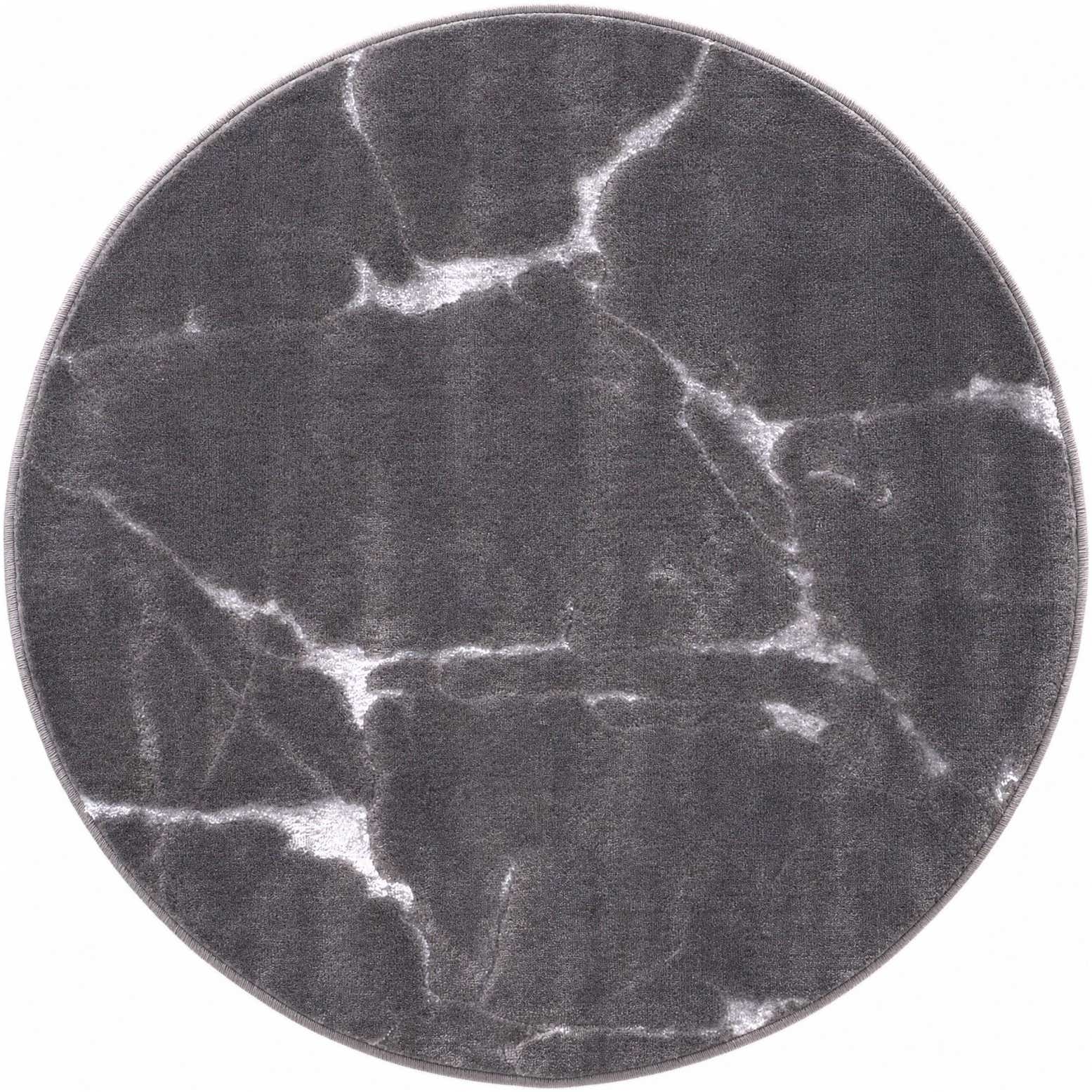 3' x 3' Ravenhill · Abstract rug, gray and silver