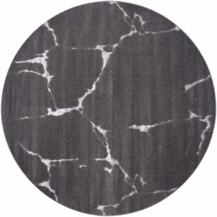 6' x 6' Ravenhill · Abstract rug, gray and silver