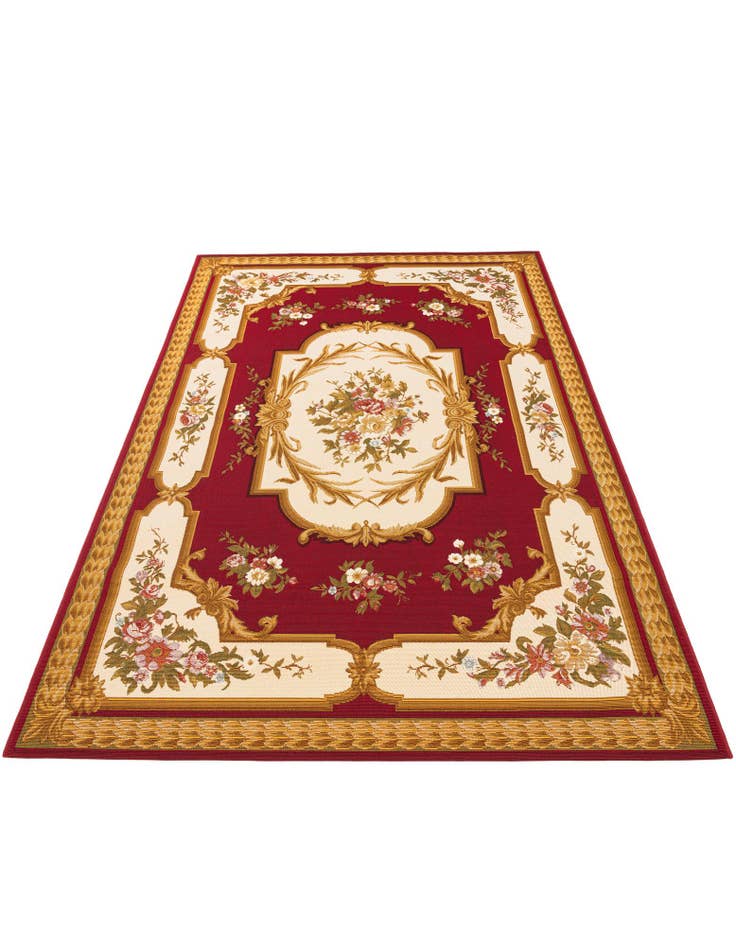 Detail image of 5' 2 x 7' 7  Washable Traditional Indoor / Outdoor Rug