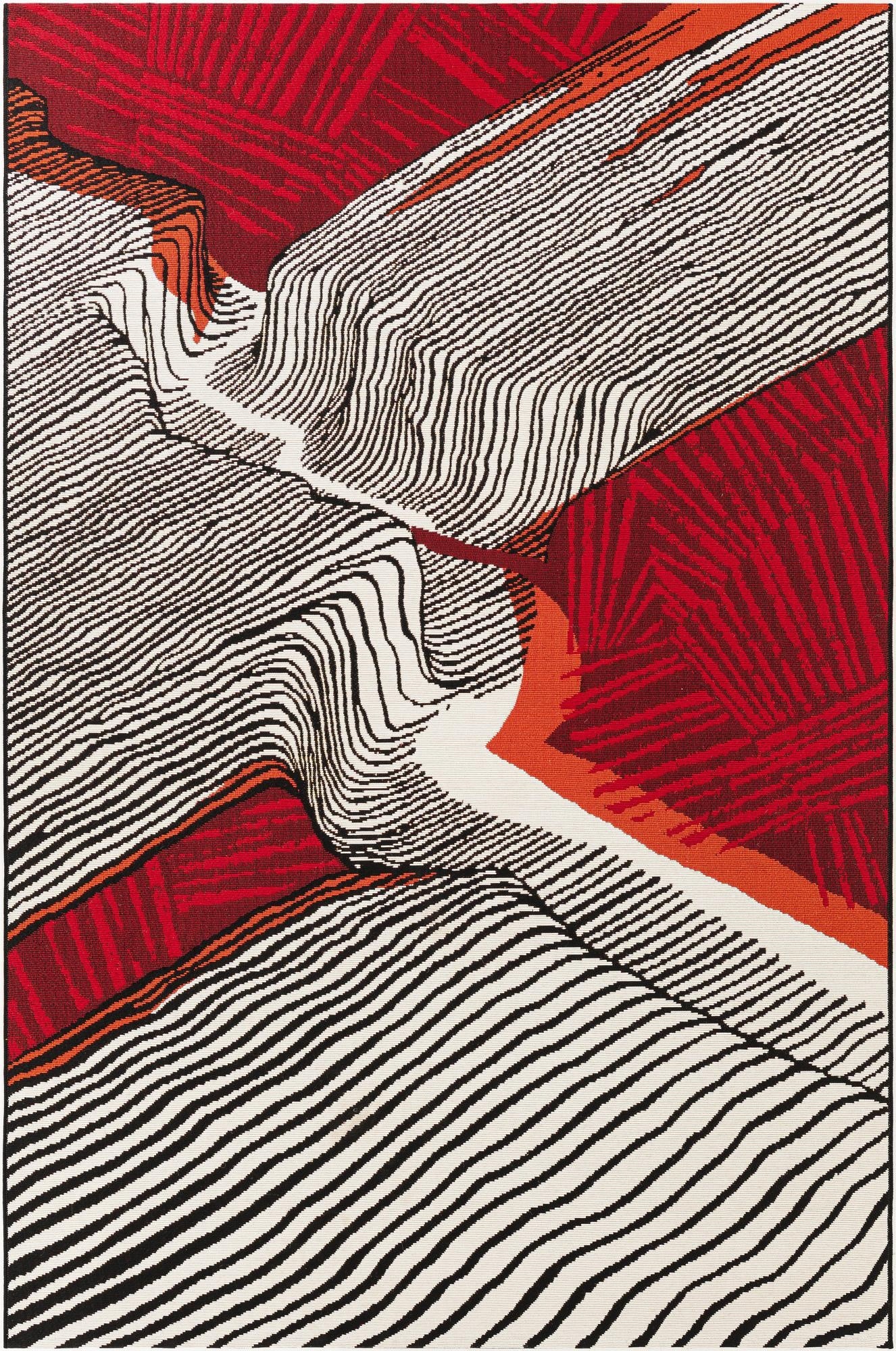 5' x 8'  Washable Modern Indoor / Outdoor Rug