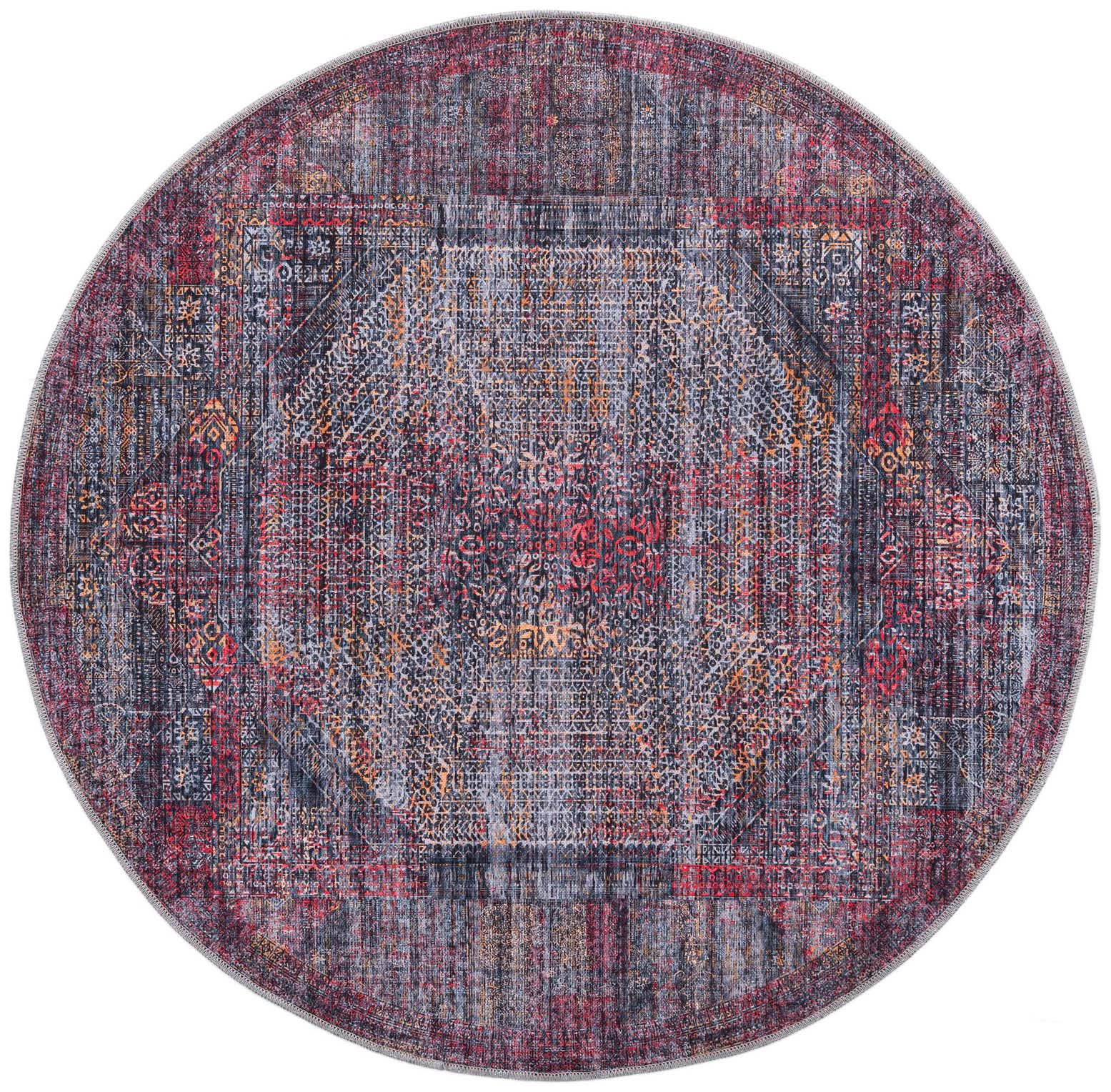 5' 3 x 5' 3 Washable Mangata Round Rug