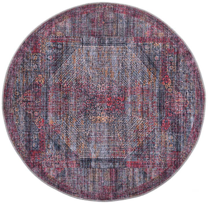 5' 3 x 5' 3 Washable Mangata Round Rug