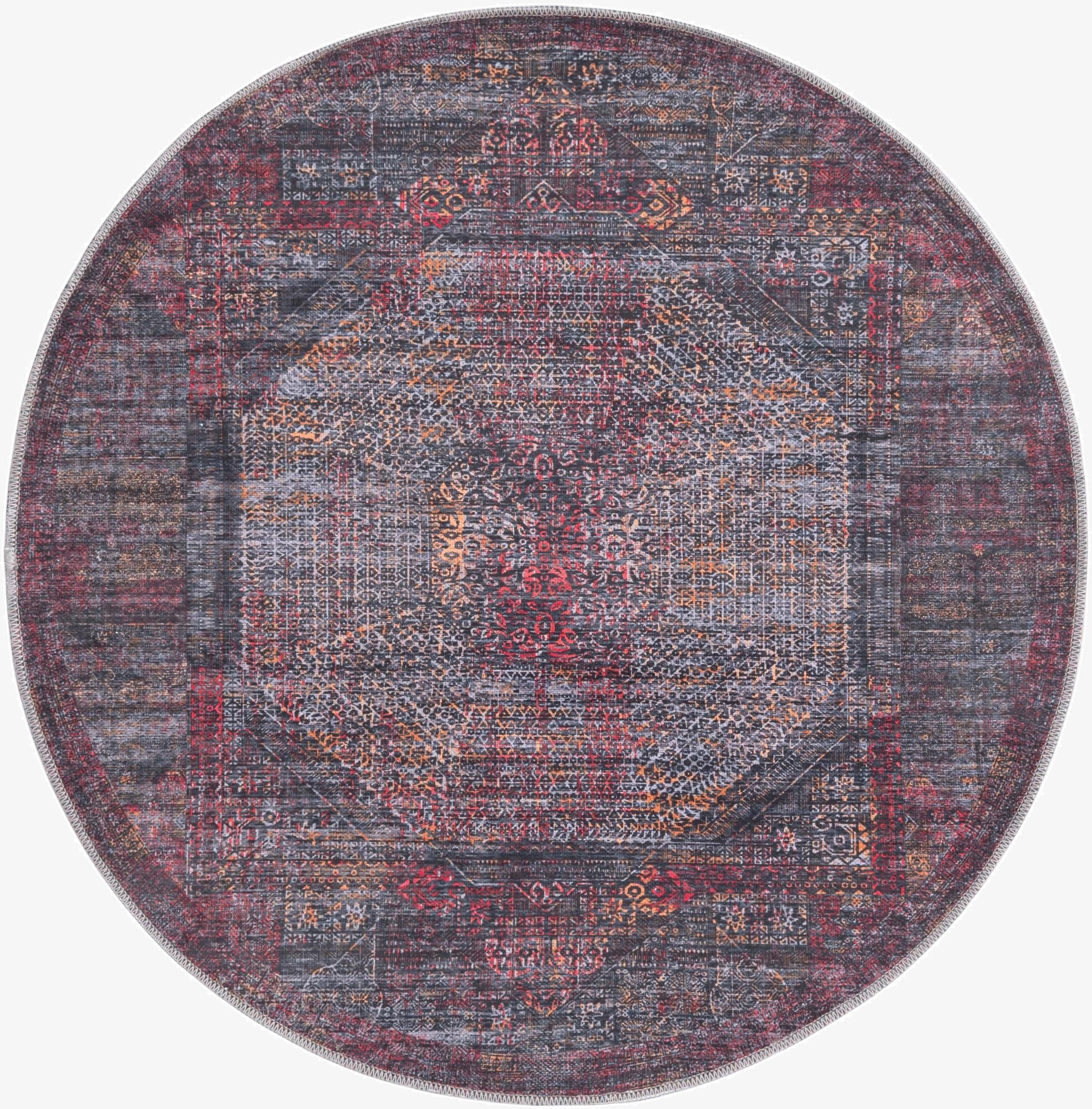 4' x 4'  Washable Mangata Round Rug