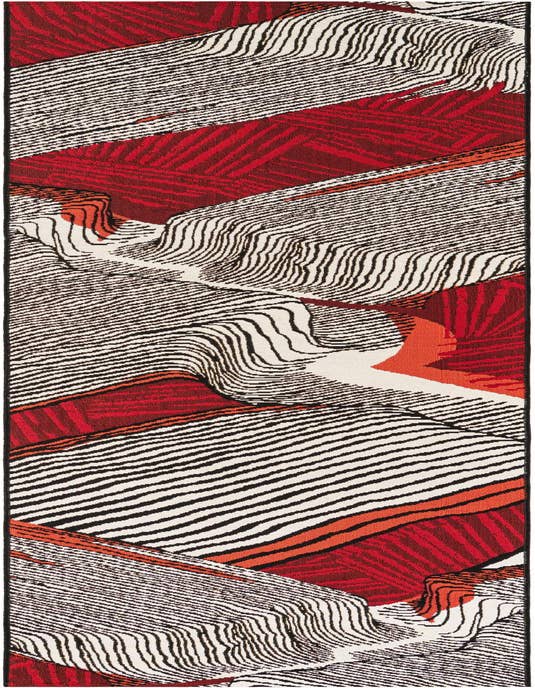 Detail image of 2' 7 x 10' Easy-Clean Modern Indoor / Outdoor Runner Rug