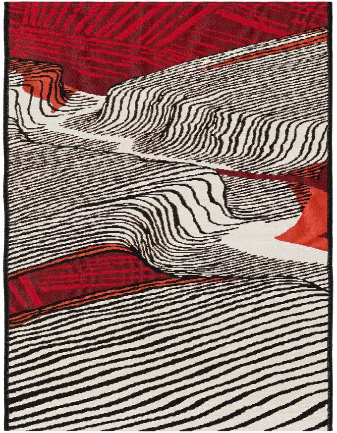Detail image of 2' x 6' Easy-Clean Modern Indoor / Outdoor Runner Rug