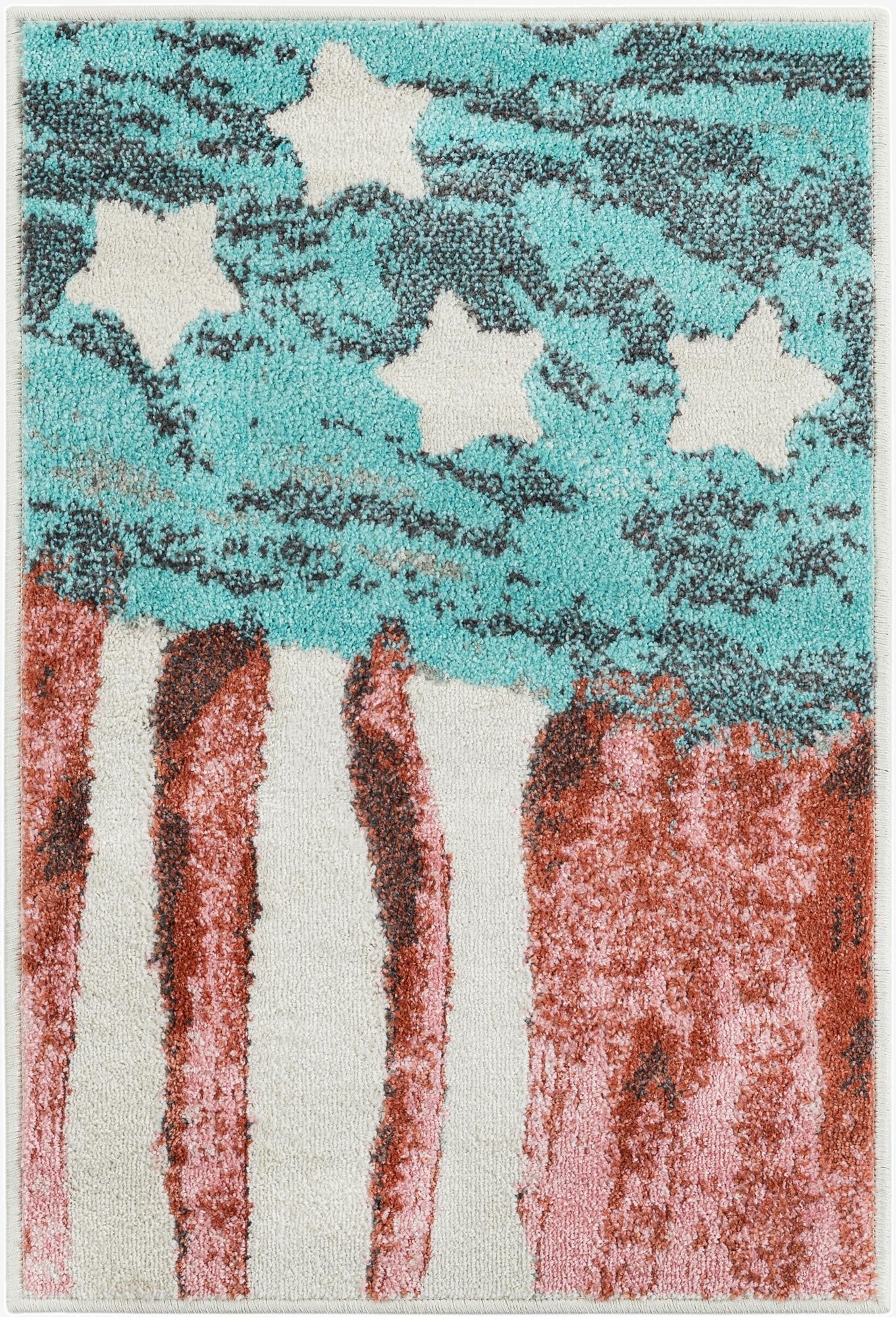 2' 2 x 3' 1 American Flag Whimsy Kids Rug