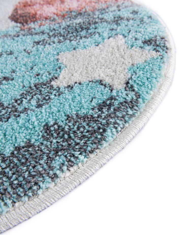 3' 3 x 3' 3 American Flag Whimsy Kids Round Rug