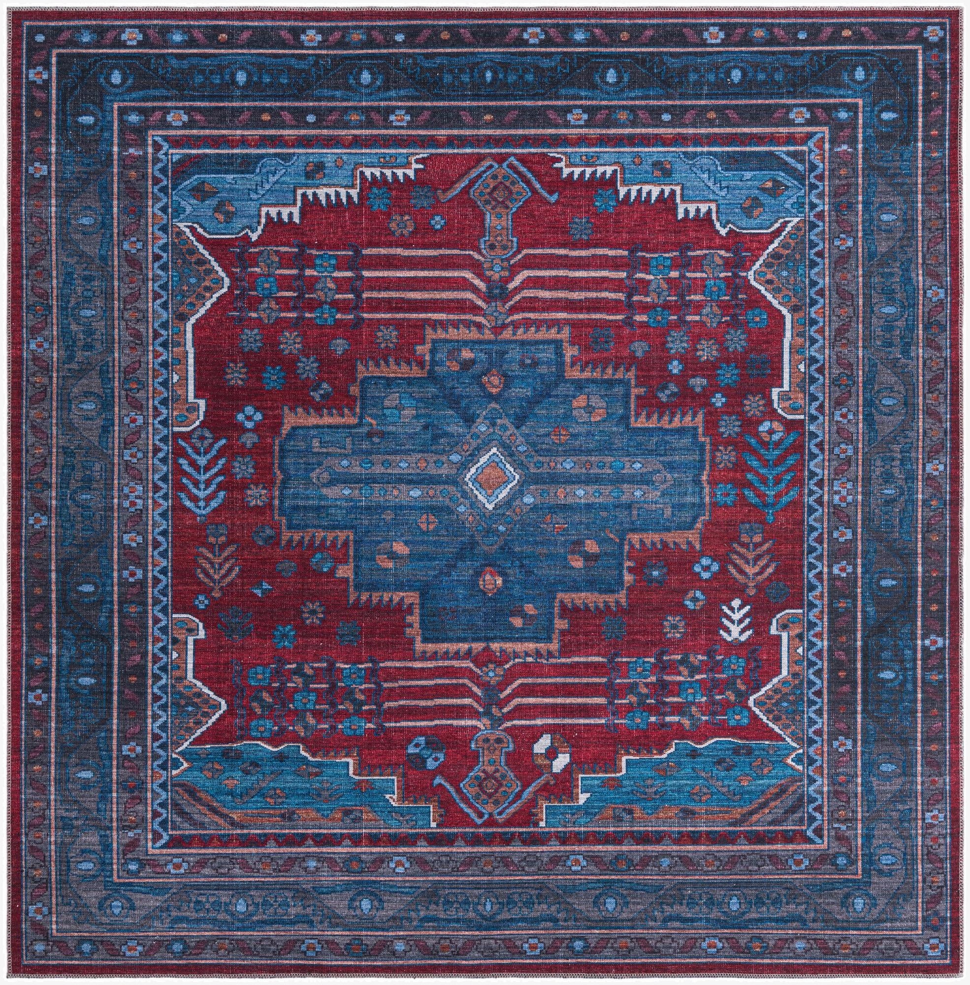 7' 10 x 7' 10  Washable Mangata Square Rug