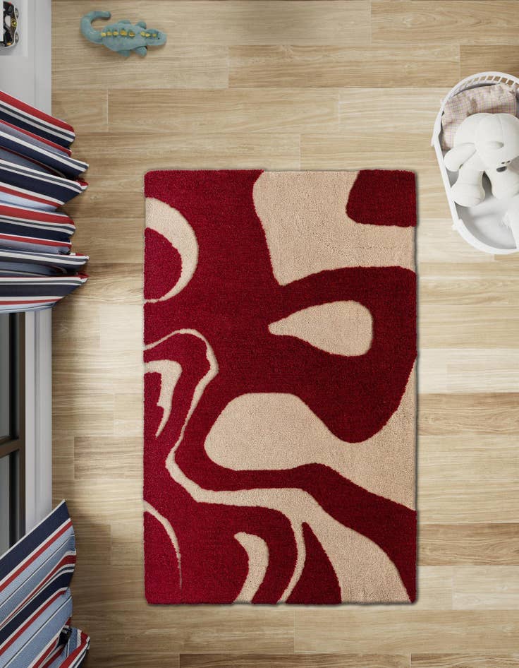 Detail image of 5' 1 x 8' Handtufted Wool Rug