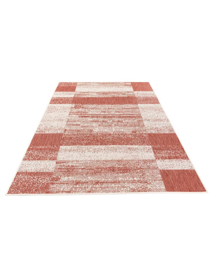 Detail image of 5' 3 x 7' 7  Washable Modern Indoor / Outdoor Rug