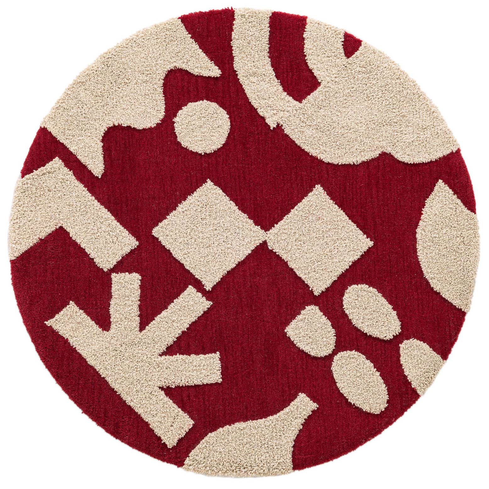 8' x 8' Handtufted Wool Round Rug
