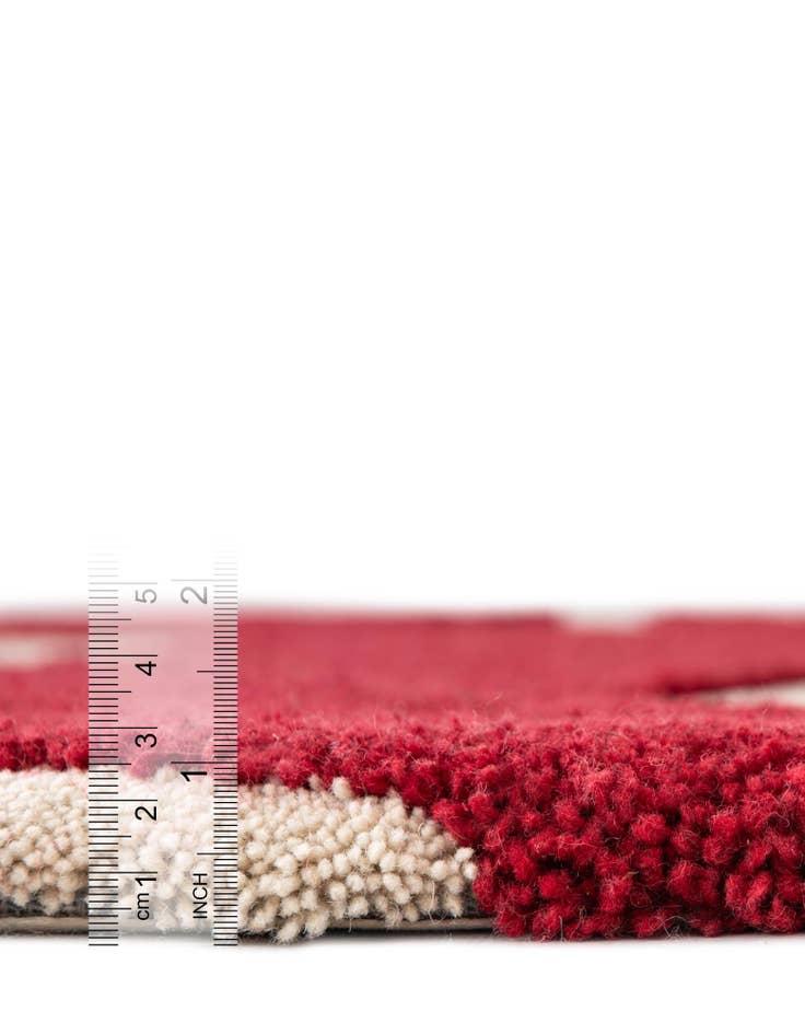 Detail image of 5' 1 x 5' 1 Handtufted Wool Square Rug