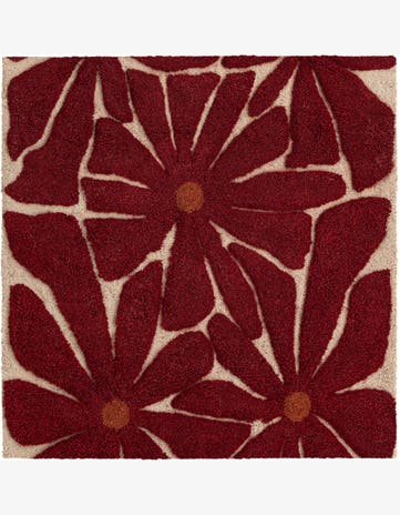 4' 1 x 4' 1 Handtufted Wool Square Rug