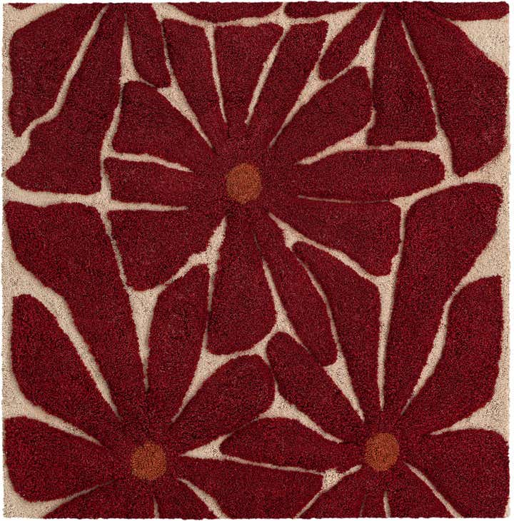 8' x 8' Handtufted Wool Square Rug