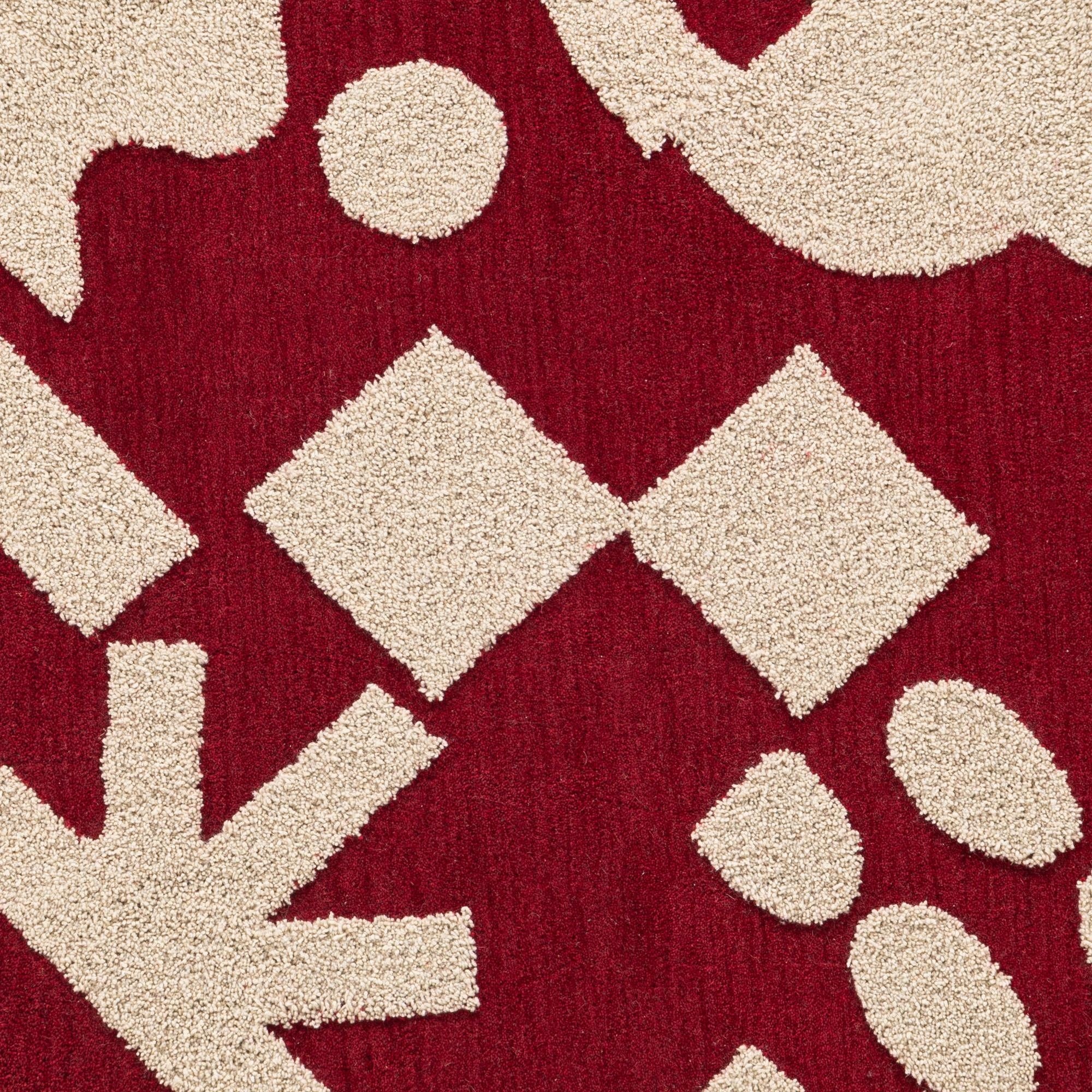 4' 1 x 4' 1 Handtufted Wool Square Rug