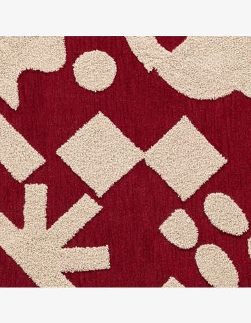 4' 1 x 4' 1 Handtufted Wool Square Rug