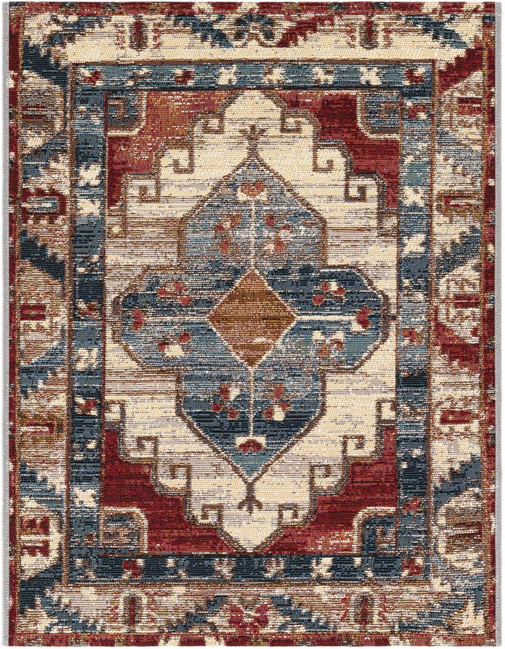 Detail image of 2' x 3' Easy-Clean Traditional Indoor / Outdoor Rug