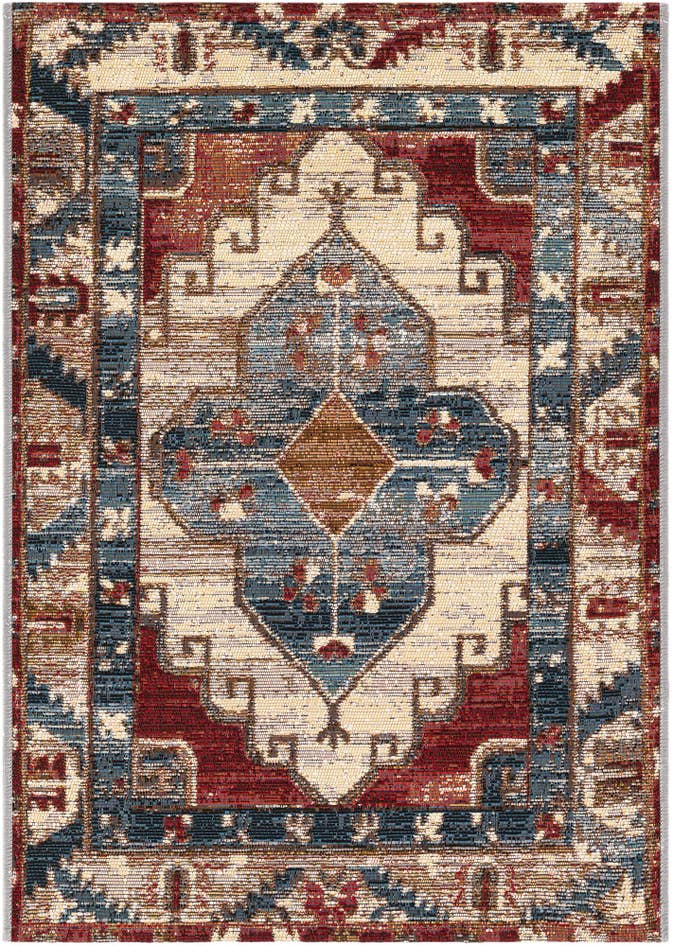 Detail image of 2' x 3' Easy-Clean Traditional Indoor / Outdoor Rug