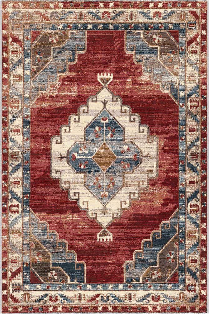 4' x 6' Easy-Clean Traditional Indoor / Outdoor Rug