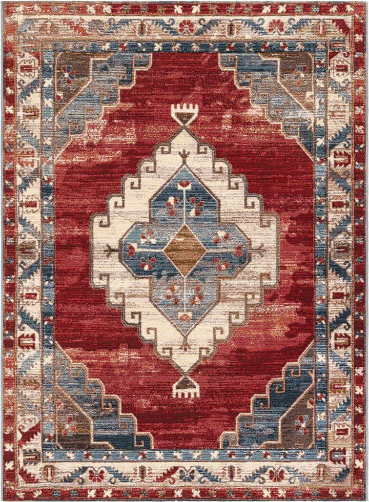 5' x 7' Easy-Clean Traditional Indoor / Outdoor Rug