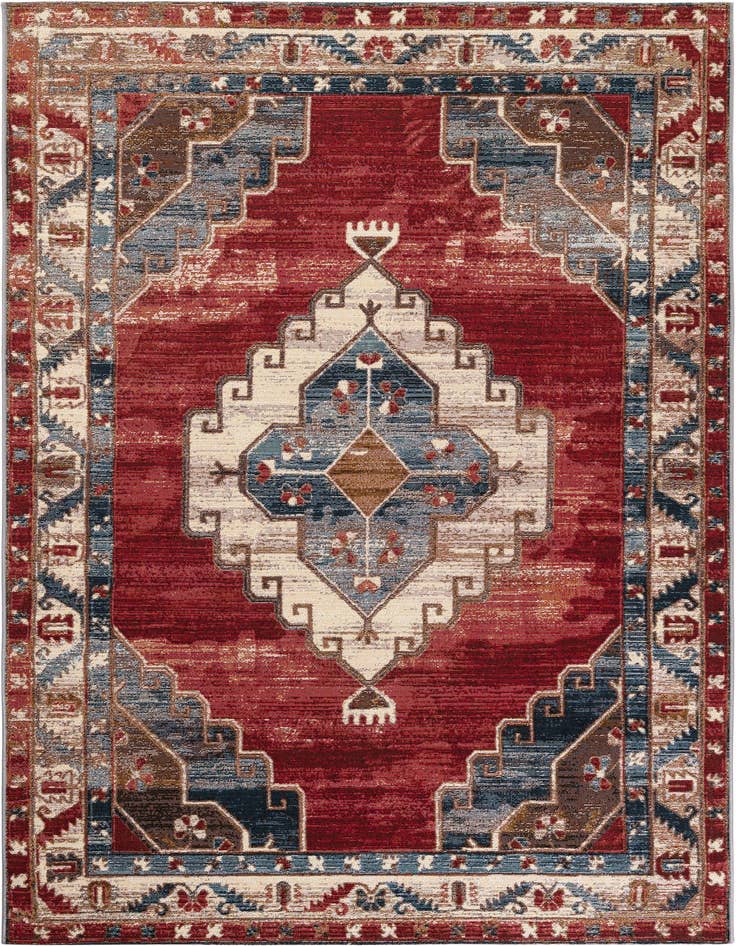 Detail image of 5' x 8' Easy-Clean Traditional Indoor / Outdoor Rug