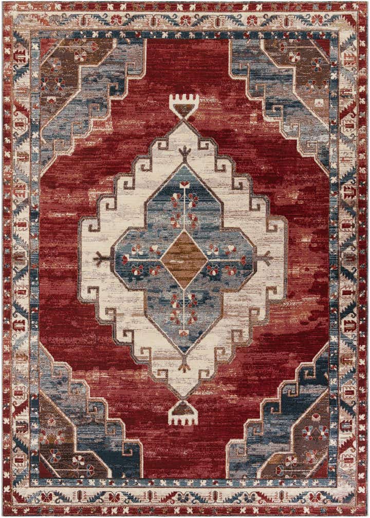 9' x 12' Easy-Clean Traditional Indoor / Outdoor Rug