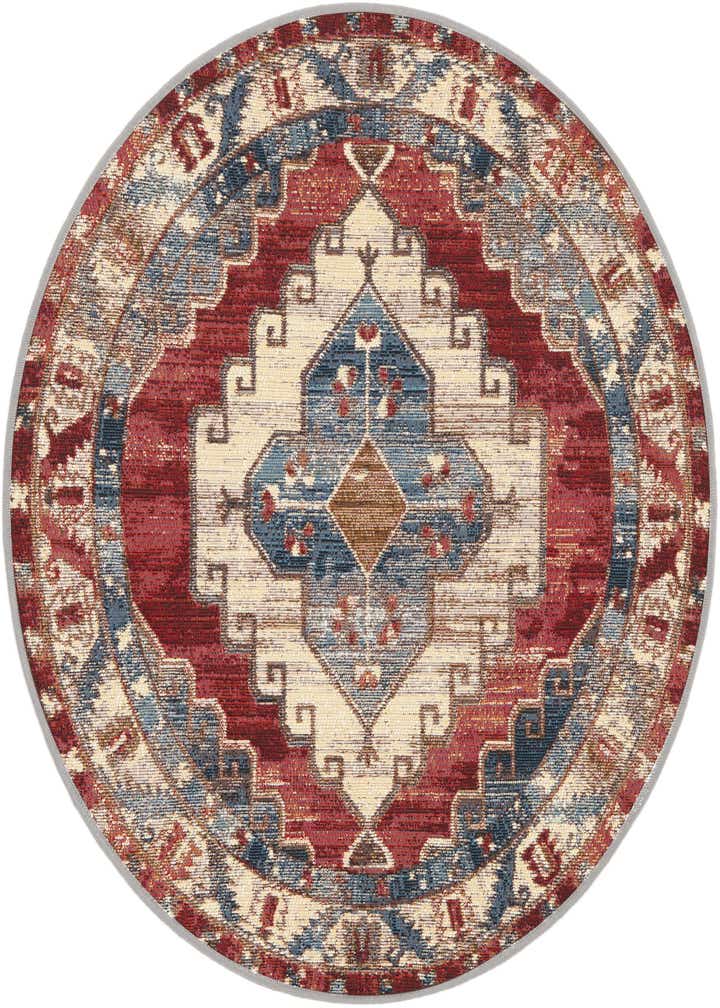 3' x 3' Easy-Clean Traditional Indoor / Outdoor Round Rug