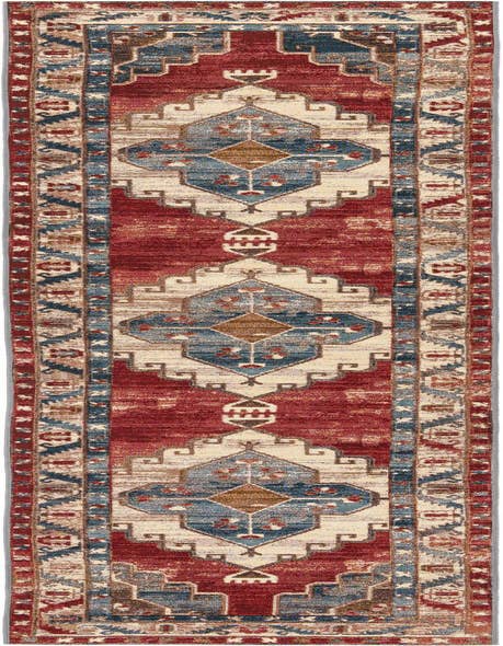 Detail image of 2' 7 x 12' Easy-Clean Traditional Indoor / Outdoor Runner Rug