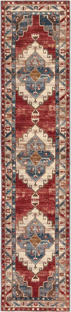 2' 7 x 12' Easy-Clean Traditional Indoor / Outdoor Runner Rug