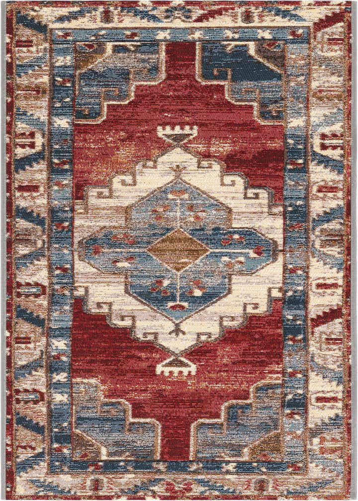2' x 5' Easy-Clean Traditional Indoor / Outdoor Runner Rug