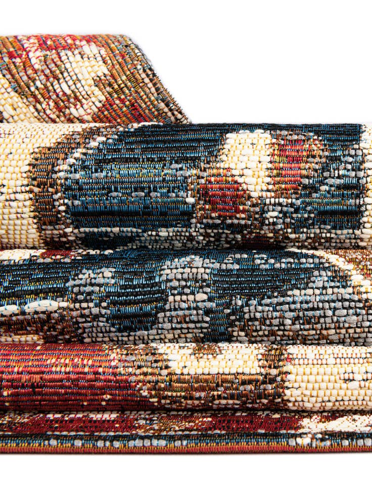 Detail image of 10' x 10' Easy-Clean Traditional Indoor / Outdoor Square Rug