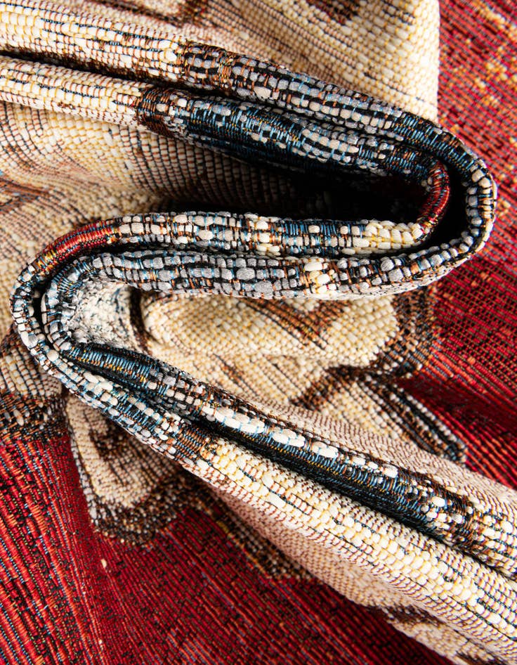 Detail image of 10' x 10'  Washable Traditional Indoor / Outdoor Square Rug