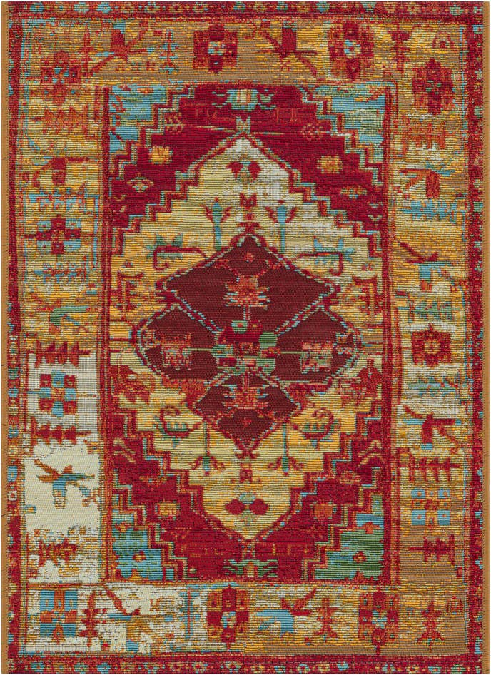 Detail image of 2' x 3' Easy-Clean Traditional Indoor / Outdoor Rug