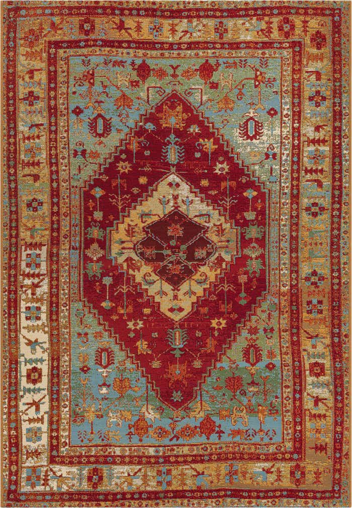 4' x 6' Easy-Clean Traditional Indoor / Outdoor Rug