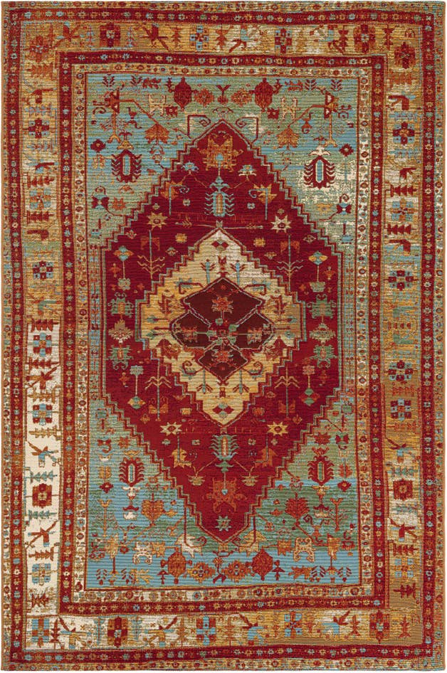 Detail image of 5' 3 x 8' Easy-Clean Traditional Indoor / Outdoor Rug