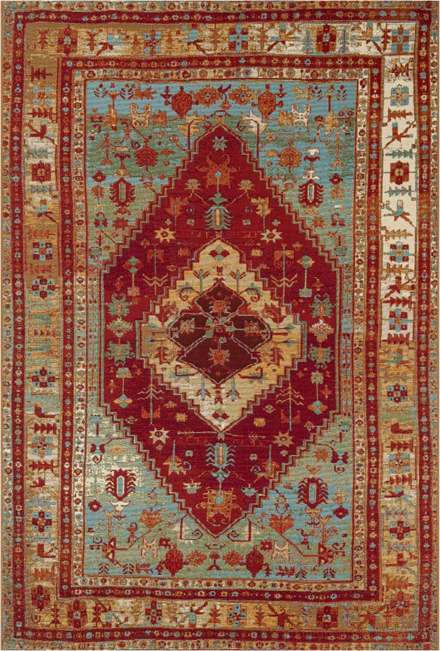 Detail image of 6' x 9' Easy-Clean Traditional Indoor / Outdoor Rug