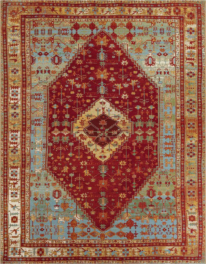 9' x 12' Easy-Clean Traditional Indoor / Outdoor Rug