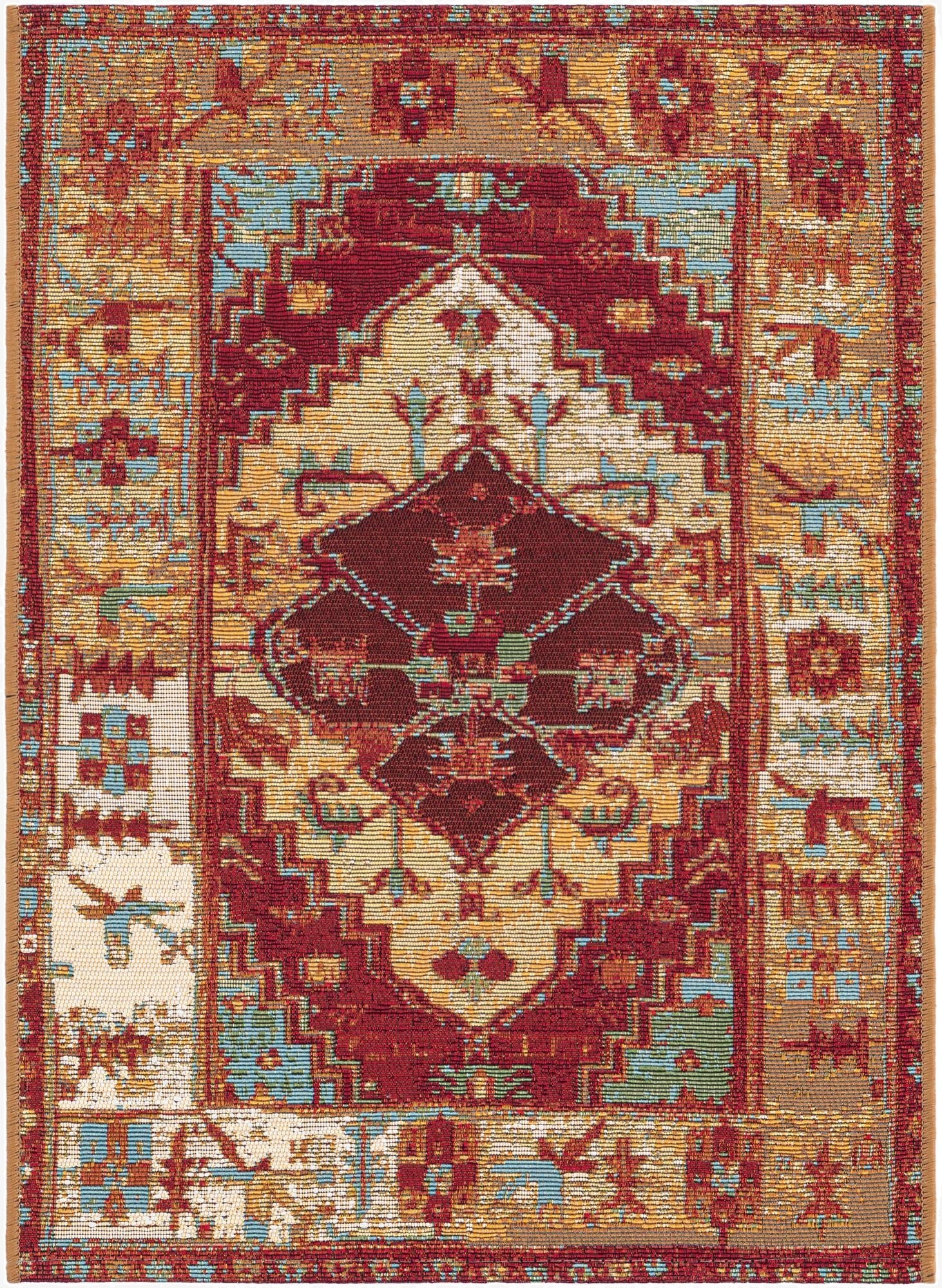 2' x 3'  Washable Traditional Indoor / Outdoor Rug