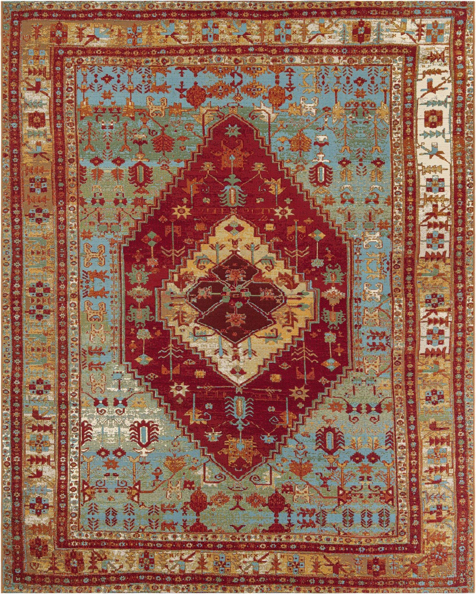 Primary image 7' 10 x 10'  Washable Traditional Indoor / Outdoor Rug