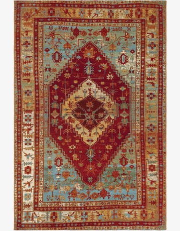 5' 3 x 8' Easy-Clean Traditional Indoor / Outdoor Rug