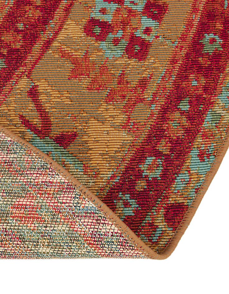 Detail image of 6' x 6' Easy-Clean Traditional Indoor / Outdoor Round Rug