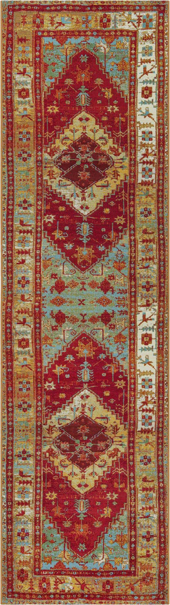 2' 7 x 10' Easy-Clean Traditional Indoor / Outdoor Runner Rug