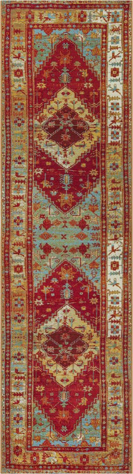 Detail image of 2' 7 x 10' Easy-Clean Traditional Indoor / Outdoor Runner Rug