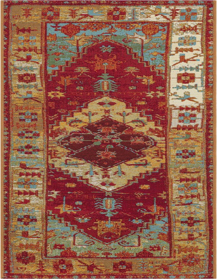 Detail image of 2' x 5' Easy-Clean Traditional Indoor / Outdoor Runner Rug