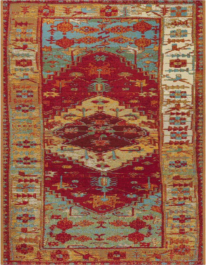 Detail image of 2' x 6' Easy-Clean Traditional Indoor / Outdoor Runner Rug