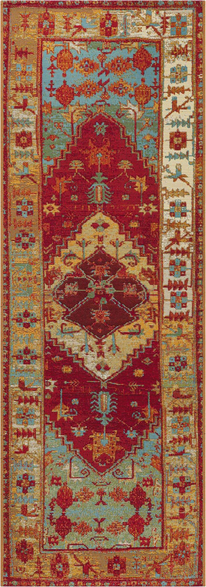 2' x 6' Easy-Clean Traditional Indoor / Outdoor Runner Rug
