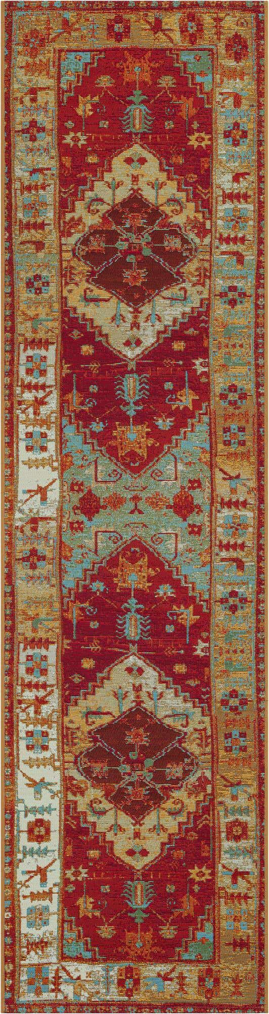 2' x 8' Easy-Clean Traditional Indoor / Outdoor Runner Rug